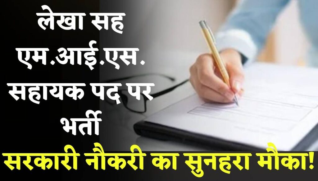 छत्तीसगढ़ में सरकारी नौकरी का सुनहरा मौका! लेखा सह एम.आई.एस. सहायक पद पर भर्ती (Chhattisgarh Talk)