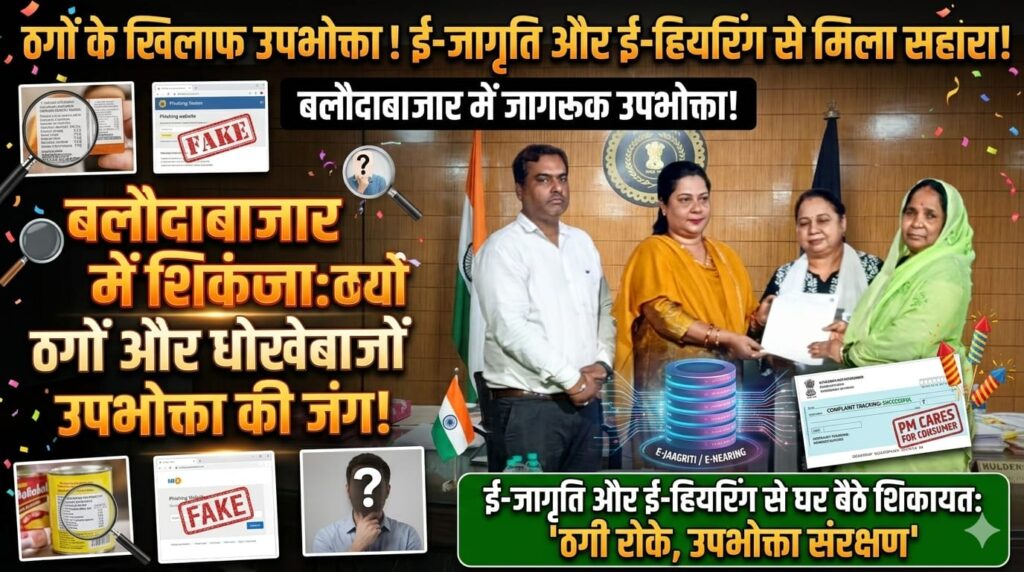 बलौदाबाजार में उपभोक्ता जागरूकता शिविर: अधिकारों की जानकारी, ऑनलाइन शिकायत पर जोर