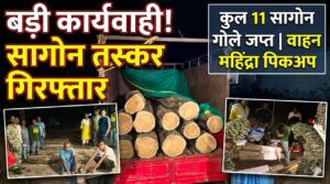 बलौदाबाजार में अवैध सागौन तस्करी पर बड़ा एक्शन, वाहन सहित लकड़ी जब्त