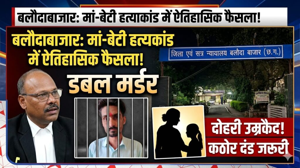 बलौदाबाजार कोर्ट का ऐतिहासिक फैसला: मां-बेटी हत्याकांड में पहली बार डबल आजीवन कारावास