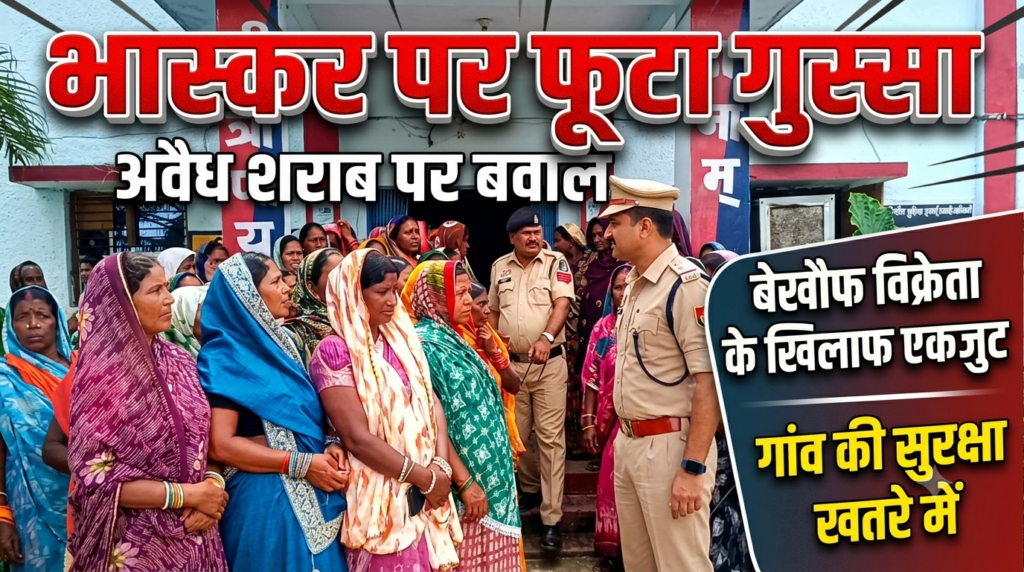 बेखौफ होकर अवैध महुआ शराब की बिक्री करने वाले के खिलाफ़ फूटा ग्रामीणों का गुस्सा
