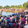 तारगांव के दशहरे में कुम्भकर्ण का नौका विहार बना आकर्षण का केंद्र, हजारों की उमड़ी भीड़